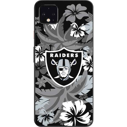 NFL Las Vegas Raiders Tropical Print Google Pixel 4 XL Skin